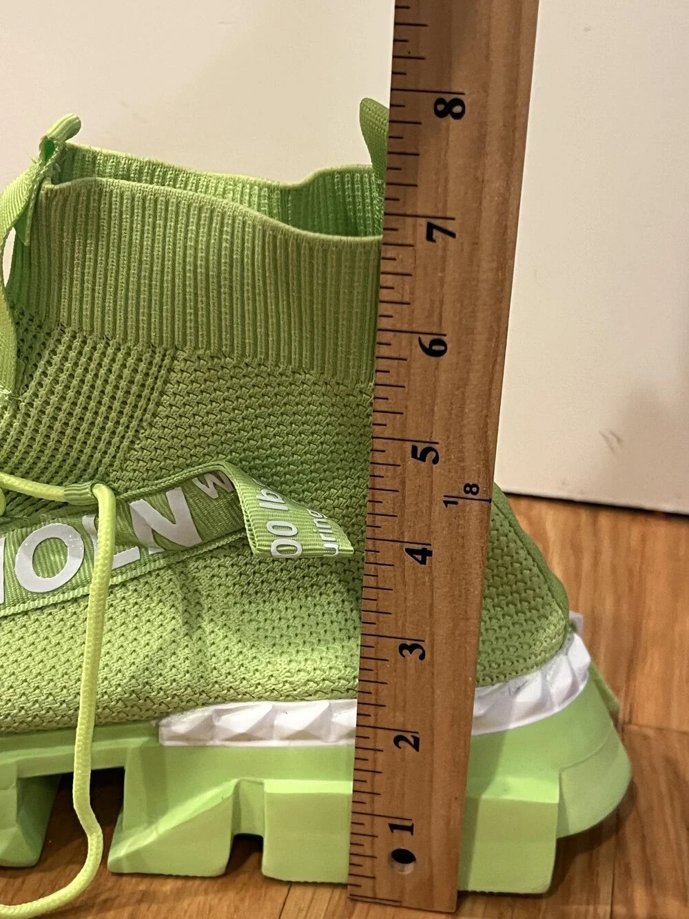 GSLMOLN High Top Shoes Mens Size 12 Green Mesh Sock Sneaker Athletic Casual